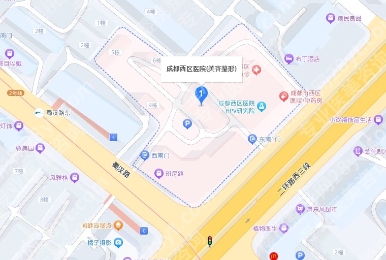 成都西区医院整形美容科是外包的吗？医院地理位置及案例参考