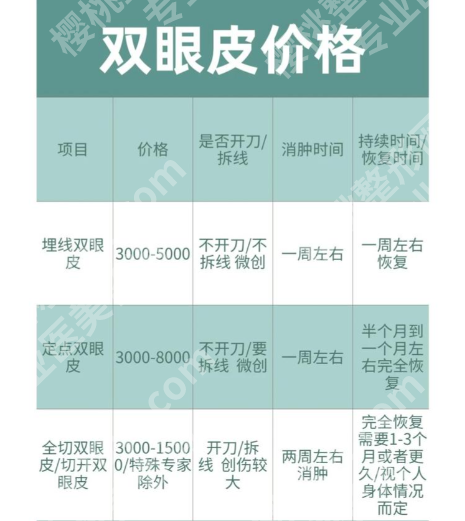 上海八院做双眼皮多少钱？除了手术方式，还有哪些因素影响价格？