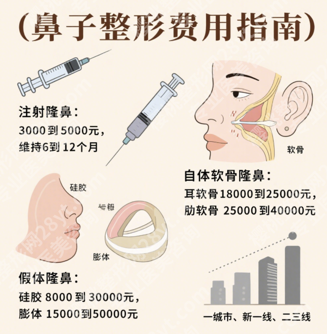 山东省立医院隆鼻价格明细：不同方式价差一目了然