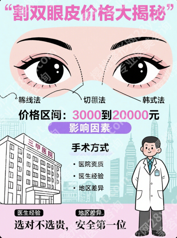 浙一双眼皮收费标准看这里：影响费用的3个关键因素深扒